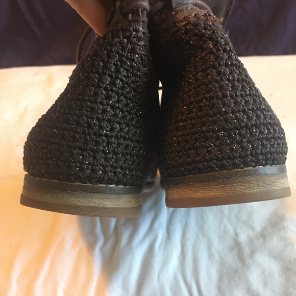 The SAK leather stud combat boots brown 6.5 copper - Picture 5 of 9